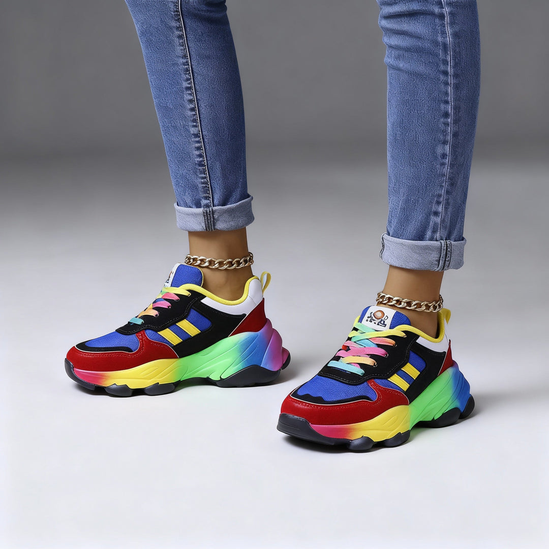Women's Sporty Colorful Sneakers | Platform