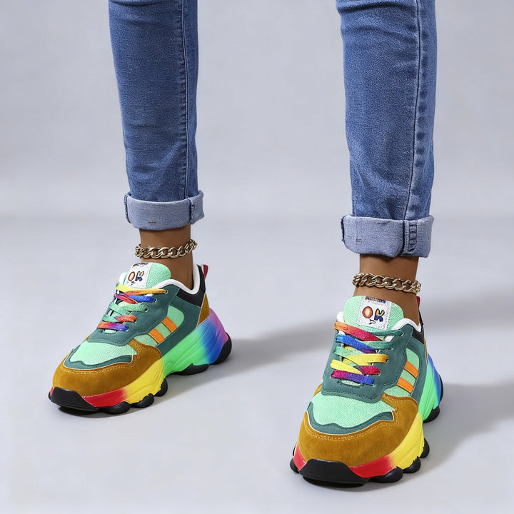 Women's Sporty Colorful Sneakers | Platform