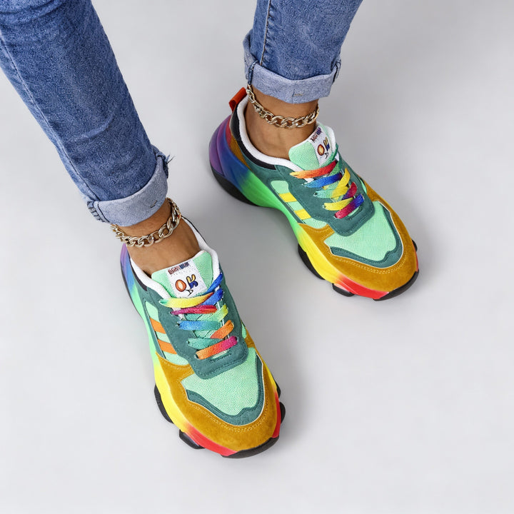 Women's Sporty Colorful Sneakers | Platform