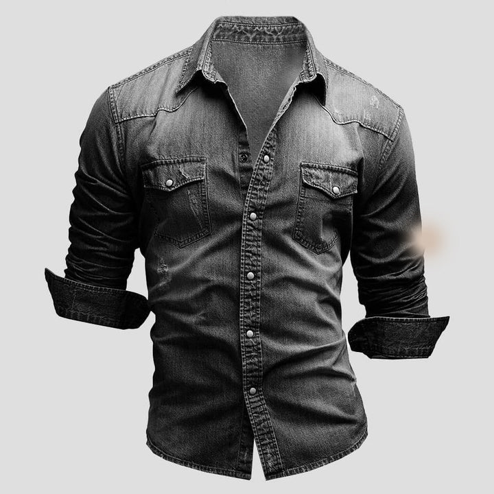 Men's Long Sleeve Button-Up Shirt | with Chest Pockets