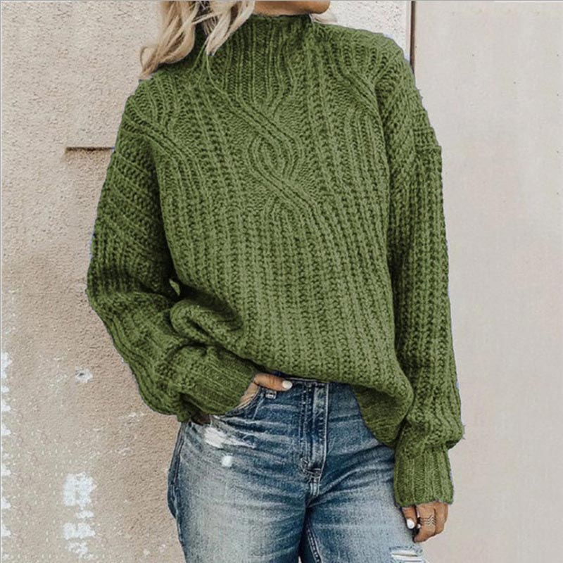 Women's Elegant Turtleneck Sweater | Chunky
