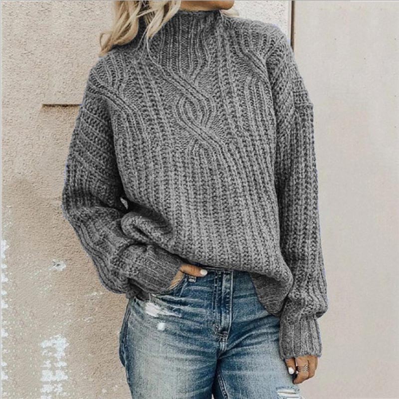 Women's Elegant Turtleneck Sweater | Chunky