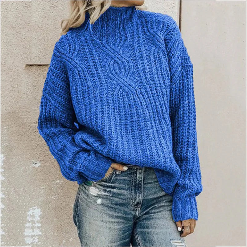 Women's Elegant Turtleneck Sweater | Chunky
