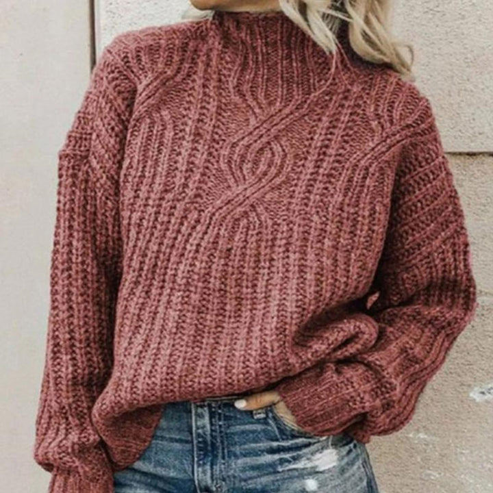 Women's Elegant Turtleneck Sweater | Chunky