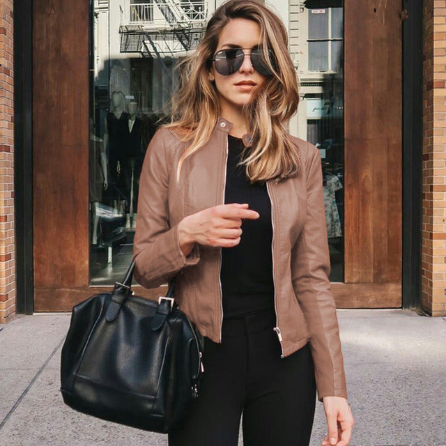 Women's Leather Jacket | Slim