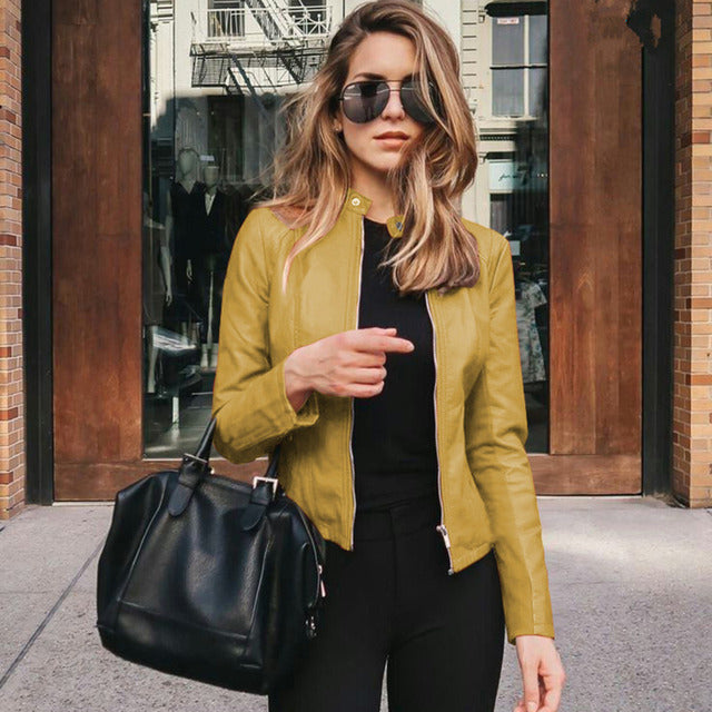 Women's Leather Jacket | Slim