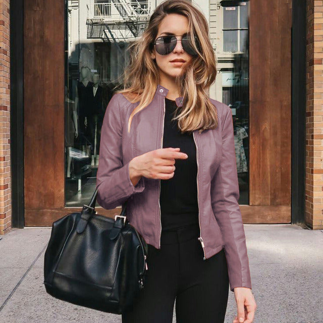 Women's Leather Jacket | Slim