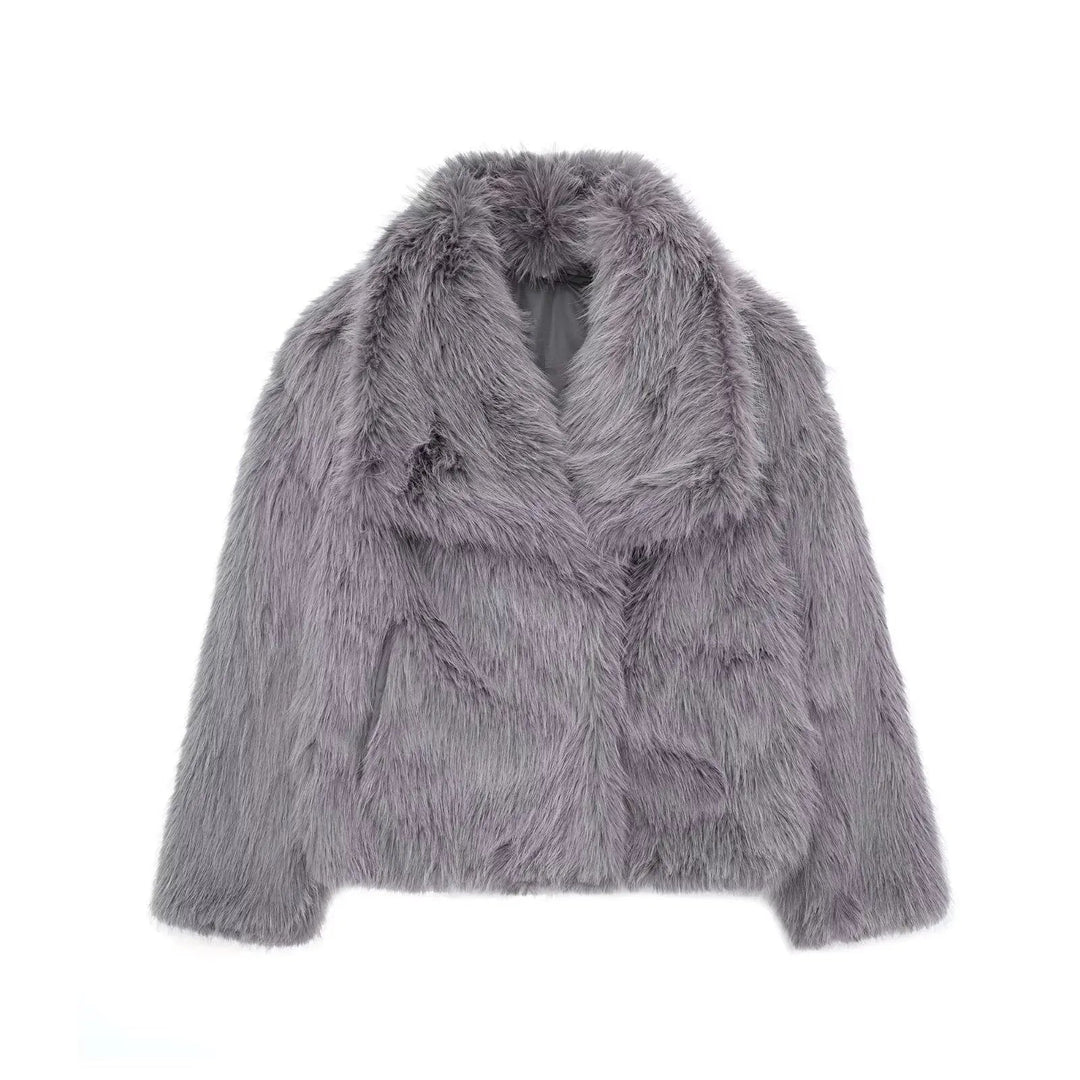 Women's Short Winter Jacket | Faux Fur