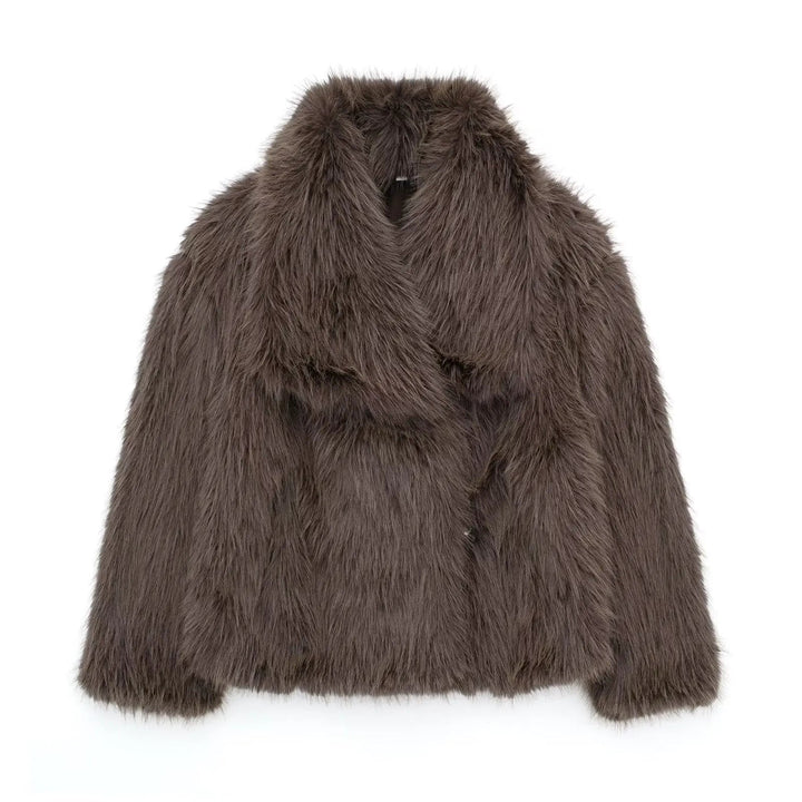 Women's Short Winter Jacket | Faux Fur