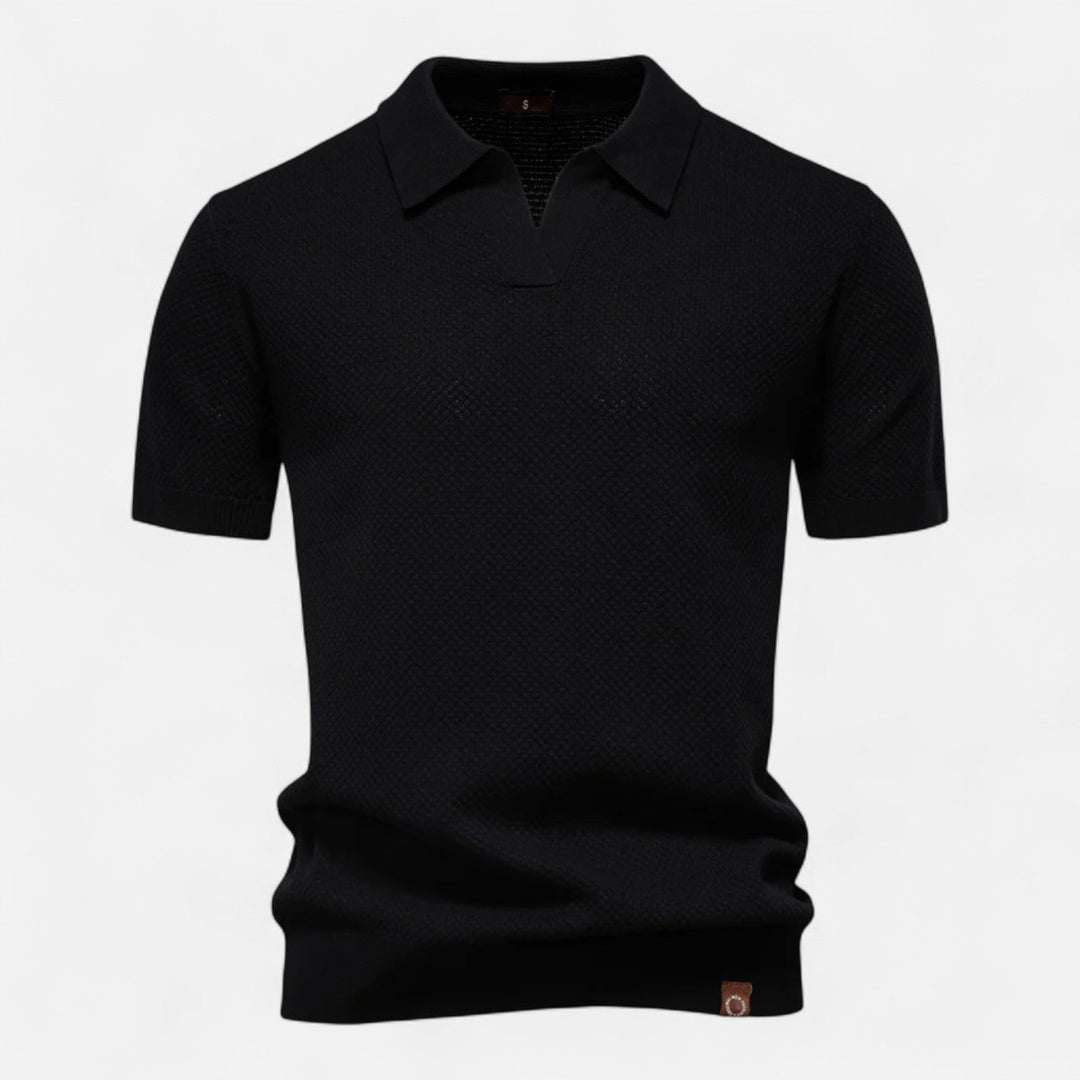 Men's V-Neck Polo Shirt | Short-Sleeve