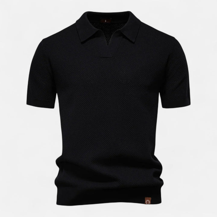 Men's V-Neck Polo Shirt | Short-Sleeve