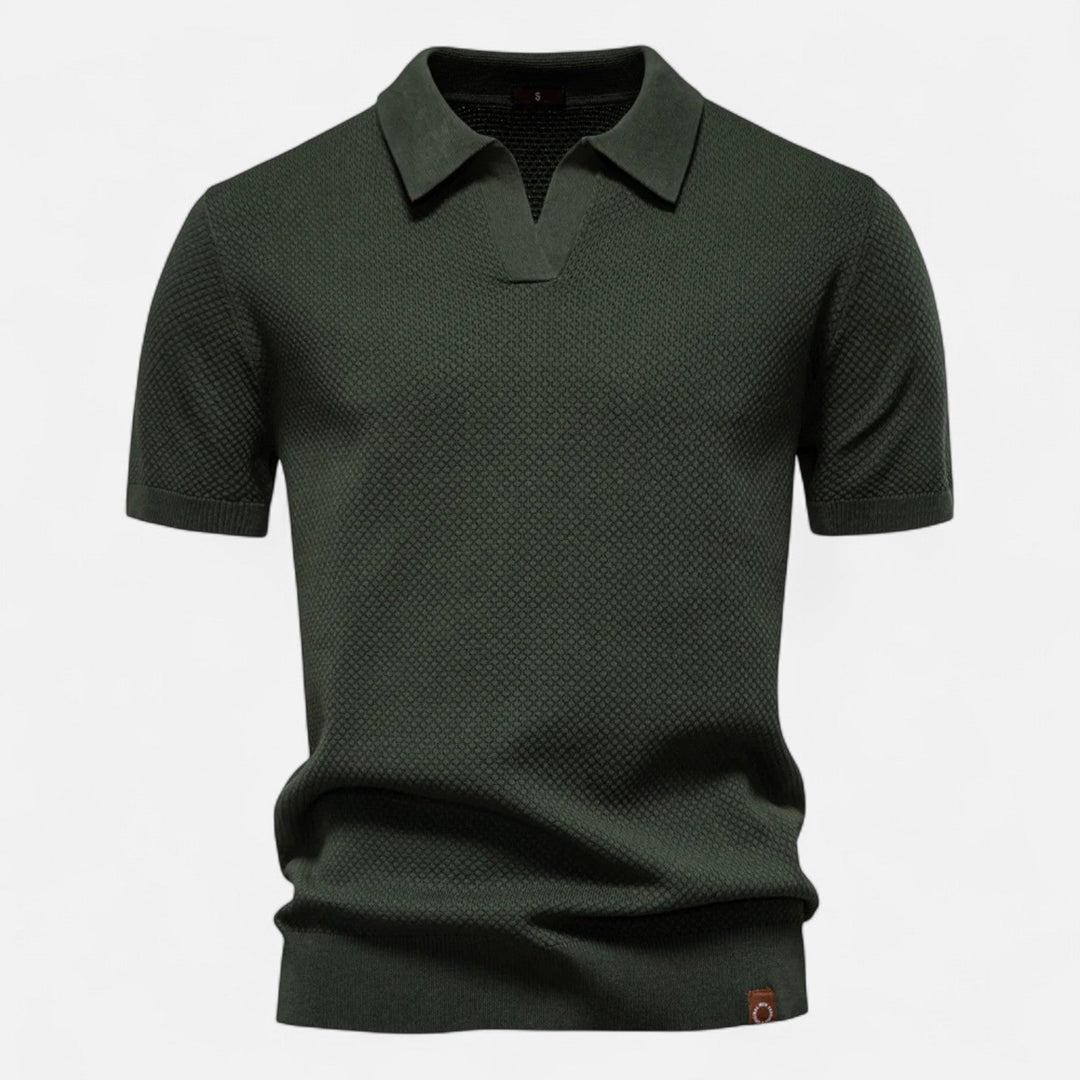 Men's V-Neck Polo Shirt | Short-Sleeve