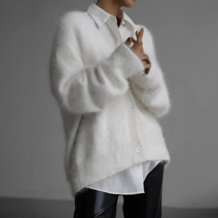 Women's Knit V-Neck Cardigan | Oversize