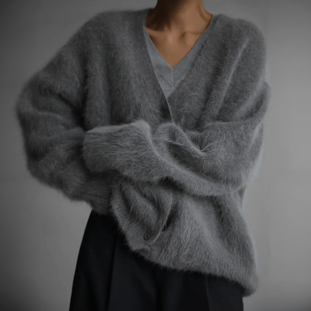 Women's Knit V-Neck Cardigan | Oversize