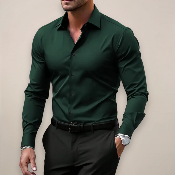 Men's Formal Button-Down Long Sleeve Shirt | Slim Fit
