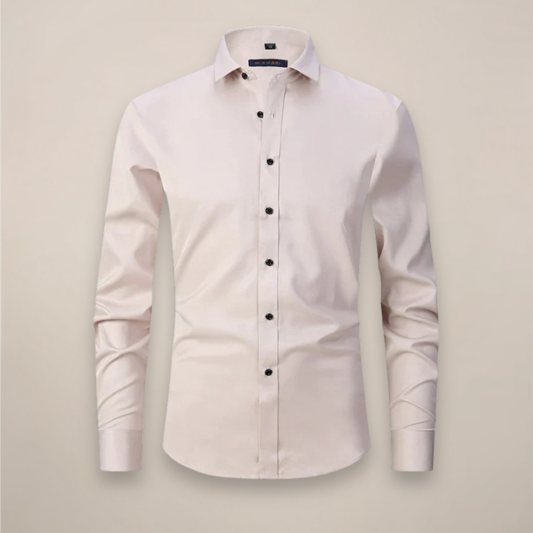 Men's Long Sleeve Button-Down Business Shirt | Breathable