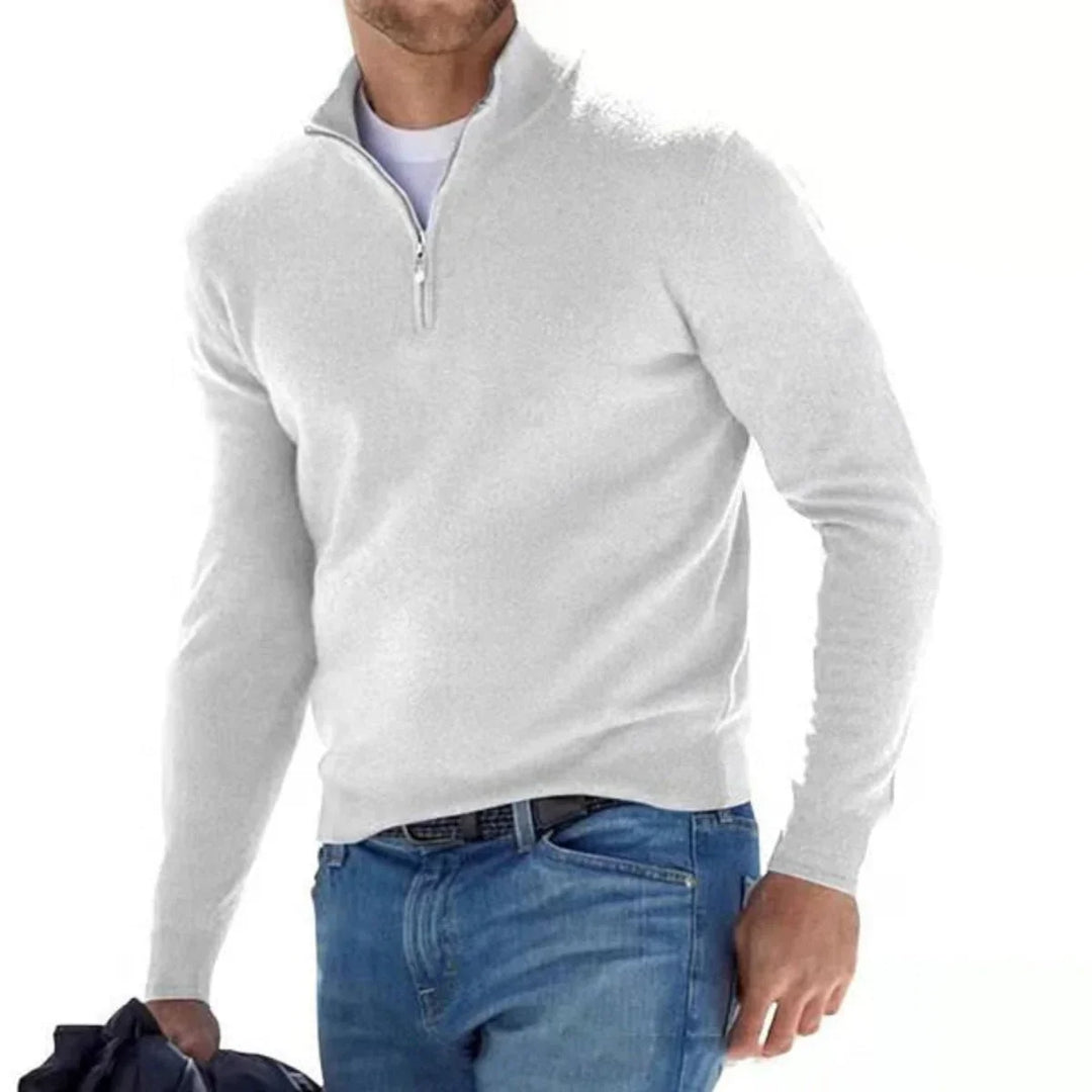 Men's Half Zipper Sweater | Wool