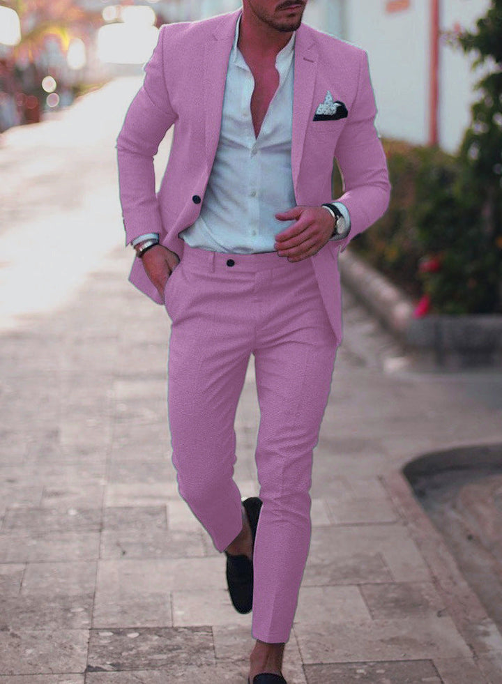 Men's Two-Piece Slim Fit Suit | Jacket and Trousers