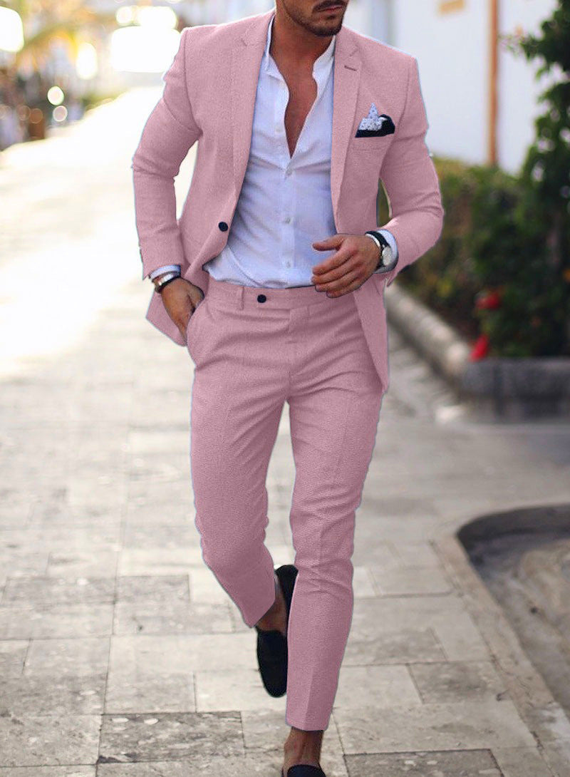 Men's Two-Piece Slim Fit Suit | Jacket and Trousers