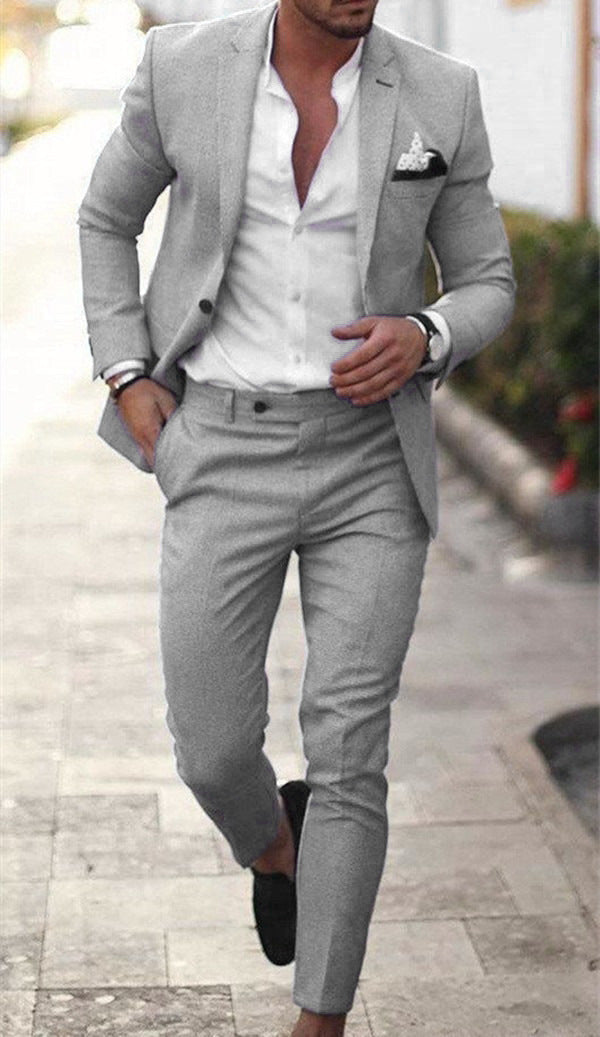 Men's Two-Piece Slim Fit Suit | Jacket and Trousers