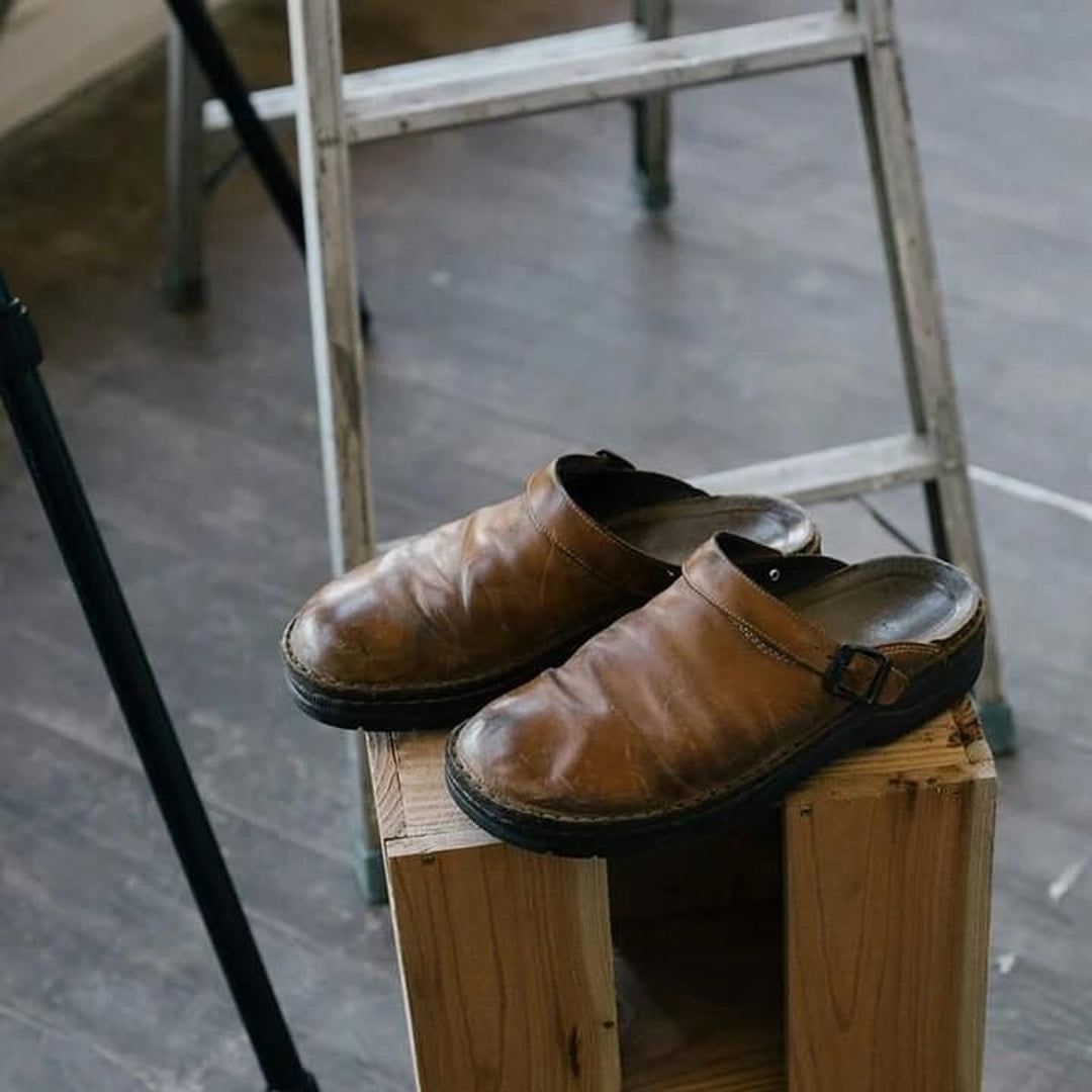 Men's Arch Support Slippers | Leather