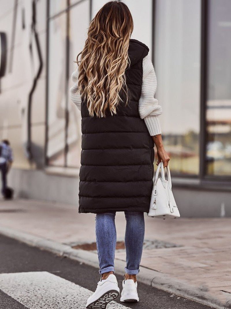 Women's Quilted Vest Winter Jacket | Long