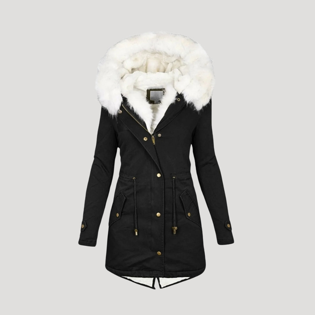 Women's Winter Parka Puffer Jacket | Belted Design