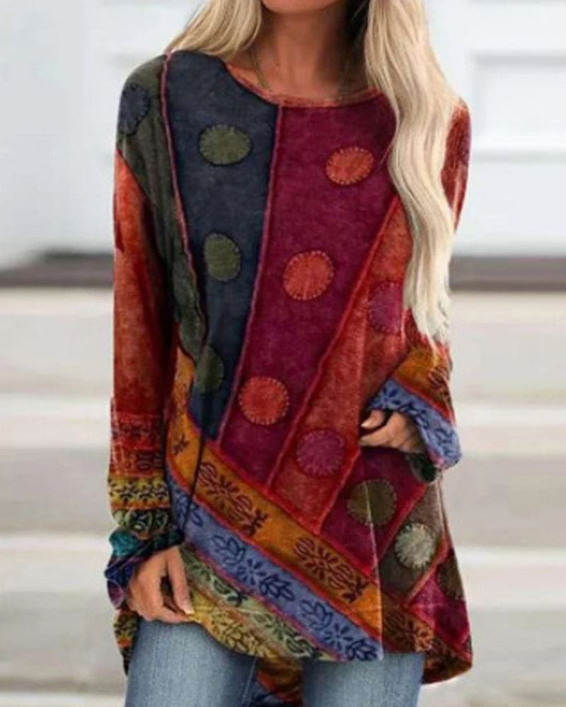 Women's Long Retro Top | Airy
