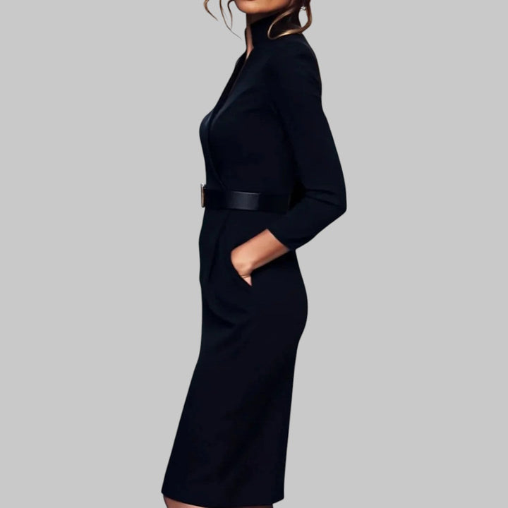 Women's V-Neck Dress | Midi