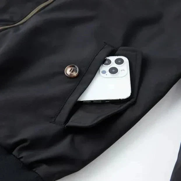 Men's Bomber Winter Jacket | With Check Lining