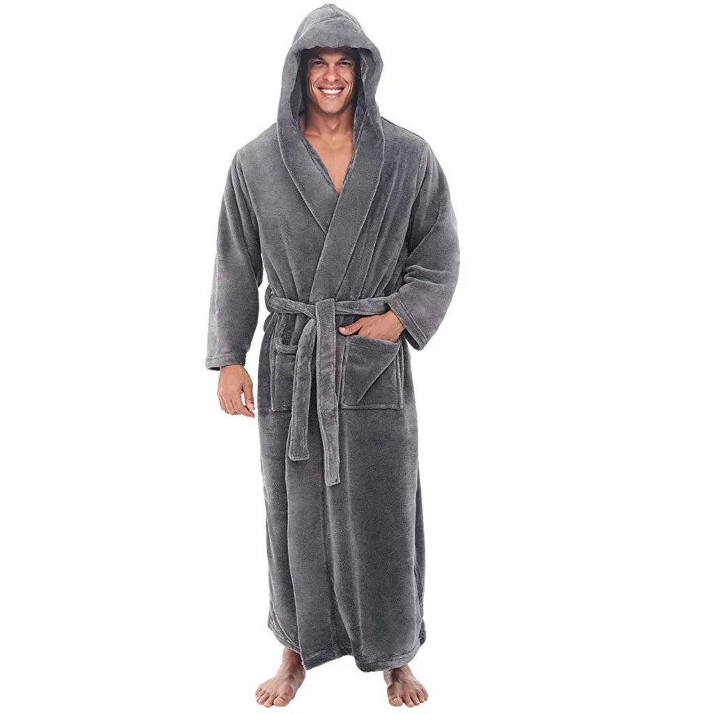 Men's Hooded Bathrobe | Long
