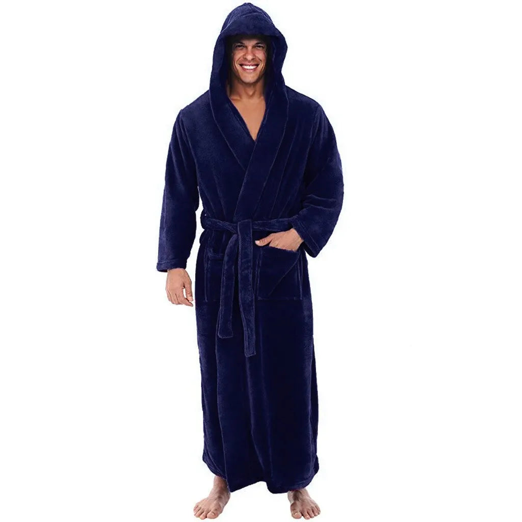 Men's Hooded Bathrobe | Long