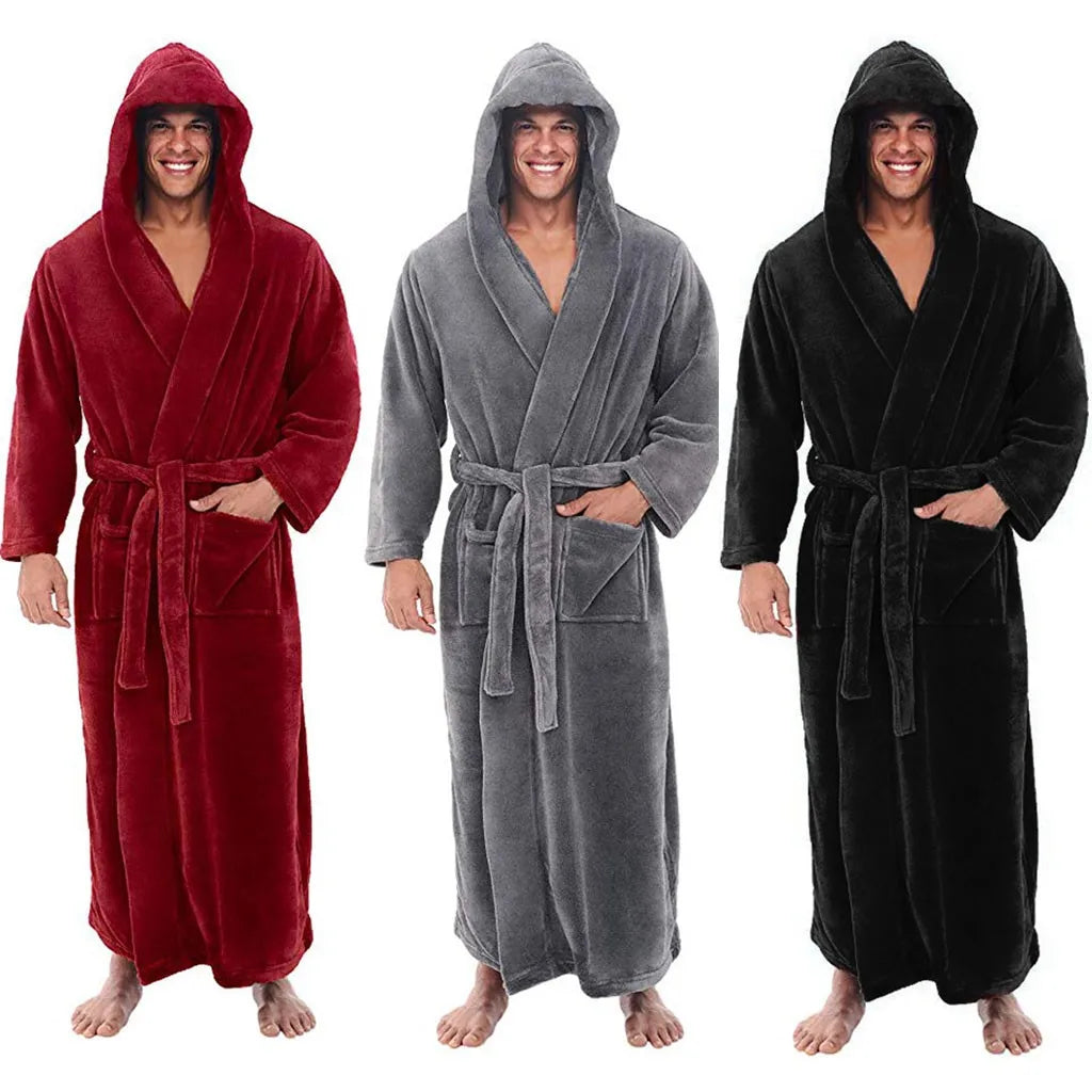 Men's Hooded Bathrobe | Long