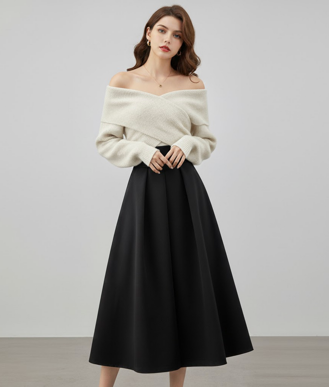 Women's Winter Sweater and Maxi Skirt | Outfit