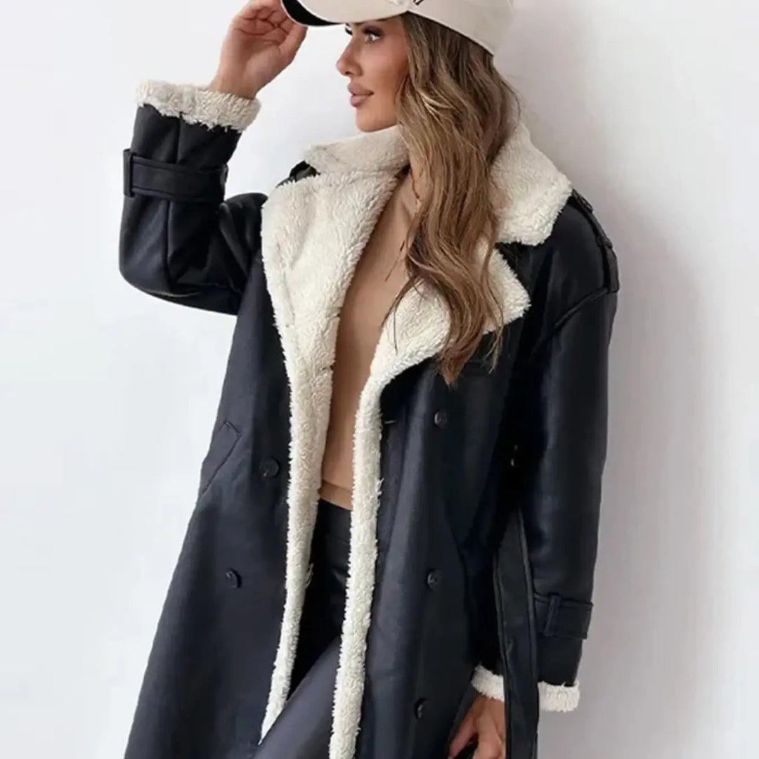 Women's Long Winter Coat | Fleece Lined
