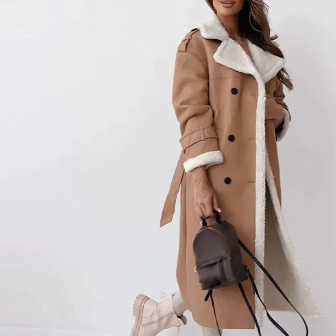 Women's Long Winter Coat | Fleece Lined
