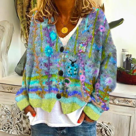 Women's Floral Cardigan | Knit