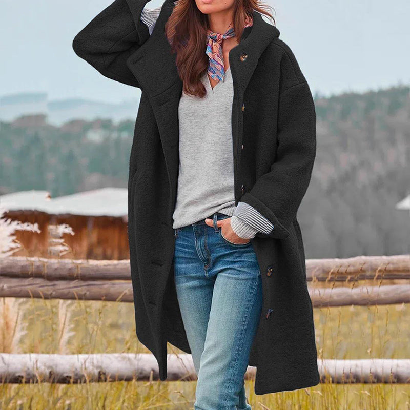 Women's Elegant Long Winter Jacket | Warm