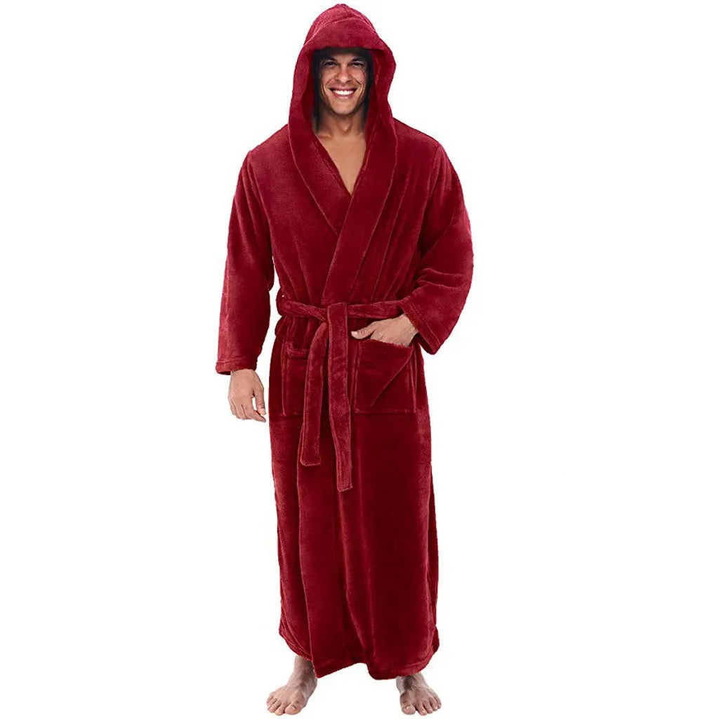 Men's Hooded Bathrobe | Long
