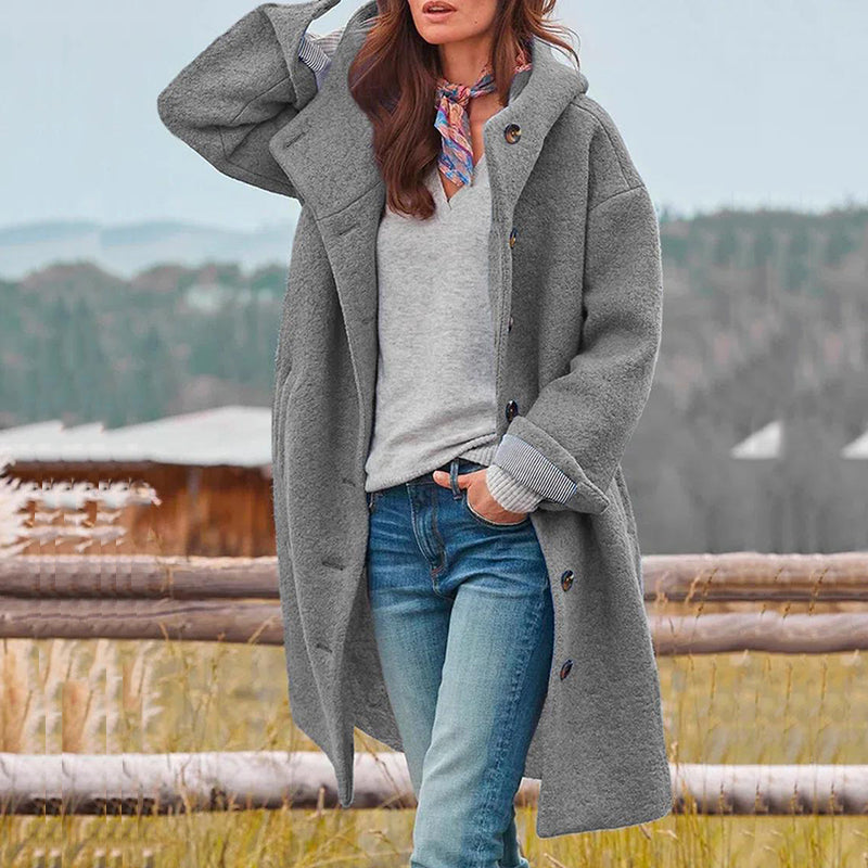 Women's Elegant Long Winter Jacket | Warm