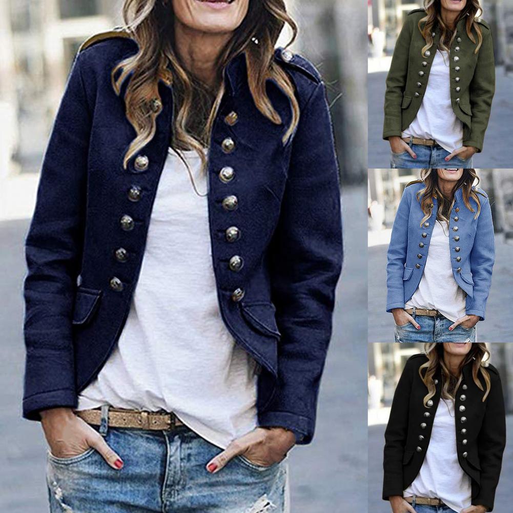 Women's Short Blazer Jacket | Stand Collar