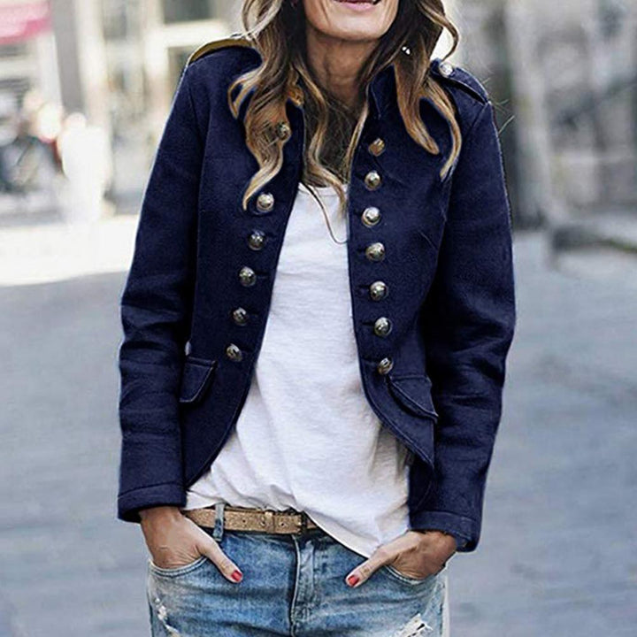 Women's Short Blazer Jacket | Stand Collar
