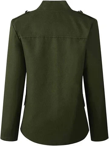 Women's Short Blazer Jacket | Stand Collar