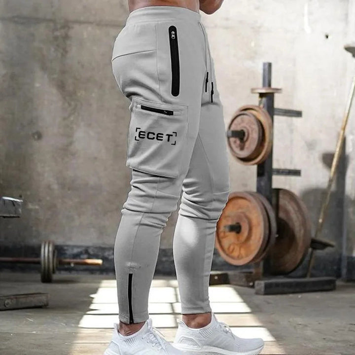 Men's Slim Fit Sporty Jogging Pants | with Zipper Pockets