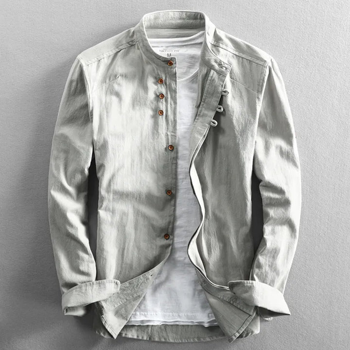 Men's Elegant Shirt | Stand-Up Collar