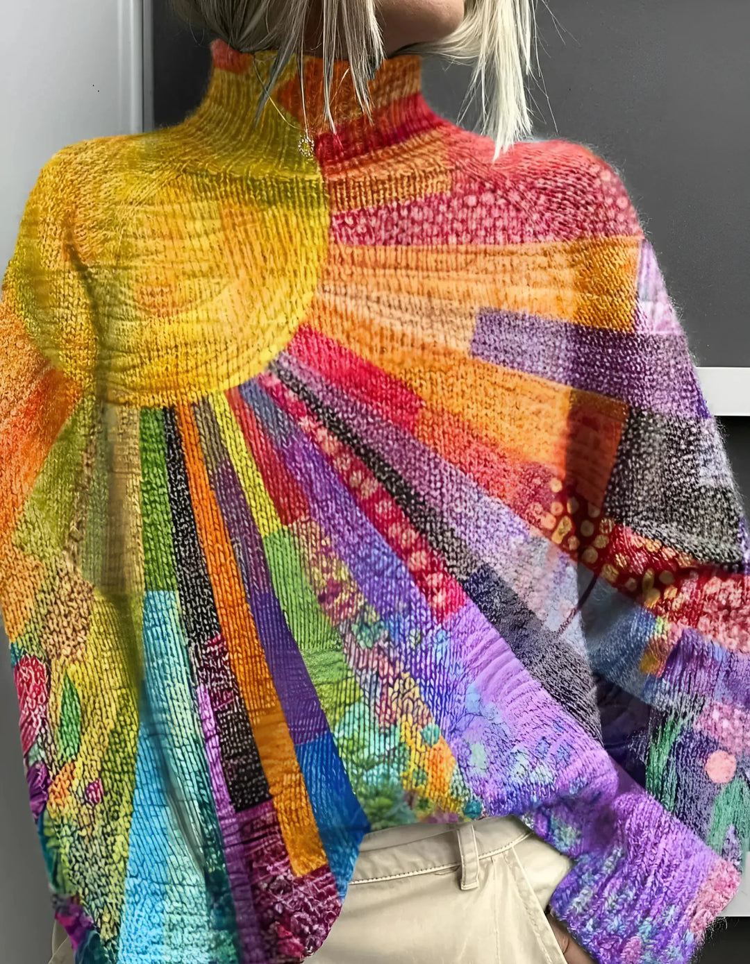 Women's Knit Turtleneck Sweater | Warm