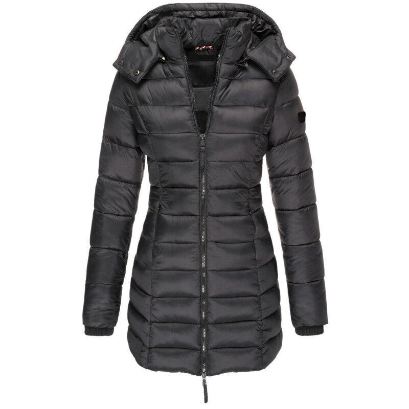 Women's Quilted Winter Jacket | Long