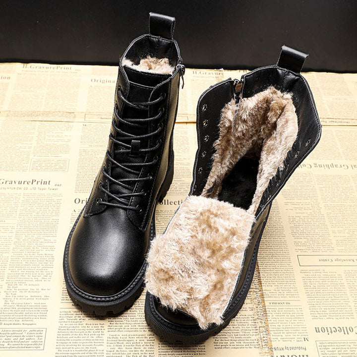 Women's Black Winter Boots | Lined