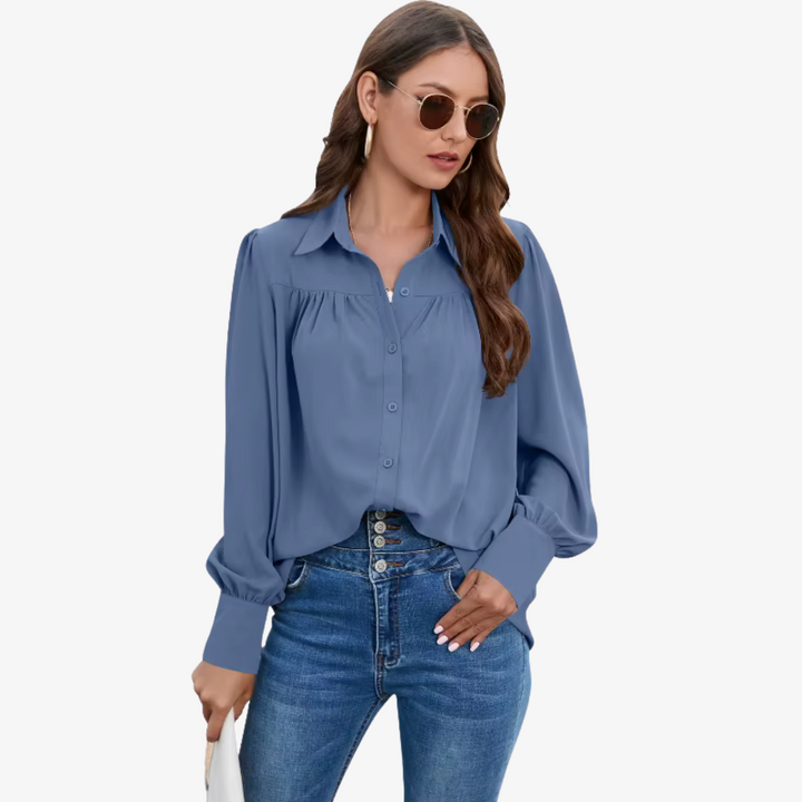 Women's Casual Button-Down Blouse | Long-Sleeve