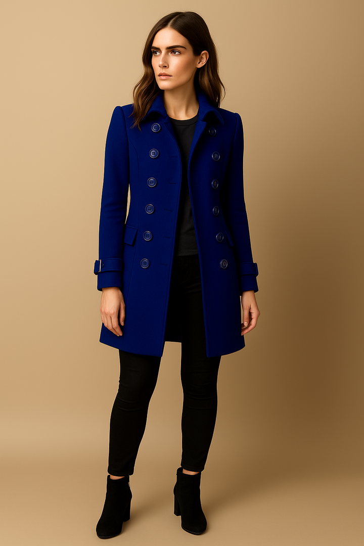 Women's Double-Breasted Coat | Long